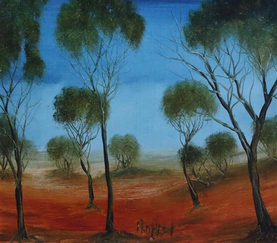 Kevin Charles (Pro) Hart (Australian, 1928-2006) Trees 11.75 x 13.75in.